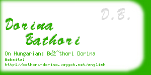 dorina bathori business card